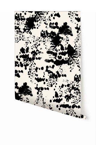 Snakeskin© Wallpaper in Black + Cremé