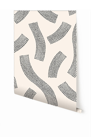 Saguaro© Wallpaper in Black + Cremé