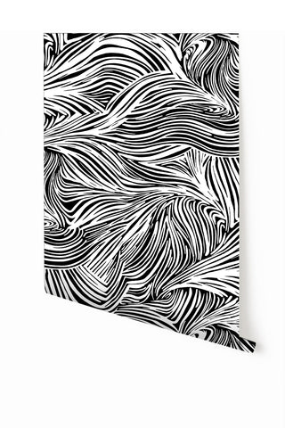 Hay Bale© Wallpaper in Black + White