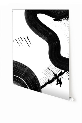 Untamed© Mural Wallpaper in Black + White