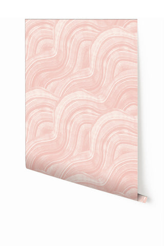 Sediment #2© Wallpaper in Blush