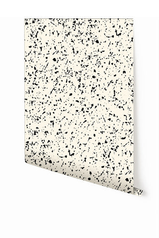 Memphis© Wallpaper in Black + Cremé