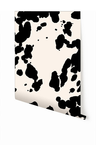Bovine© Wallpaper in Black + Cremé