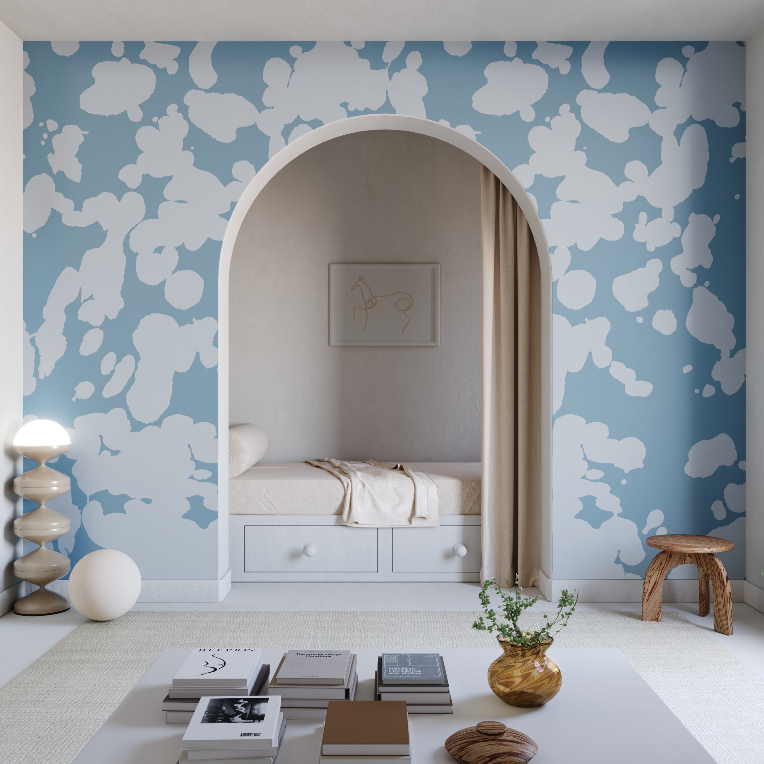 Bovine© Wallpaper in Cornflower