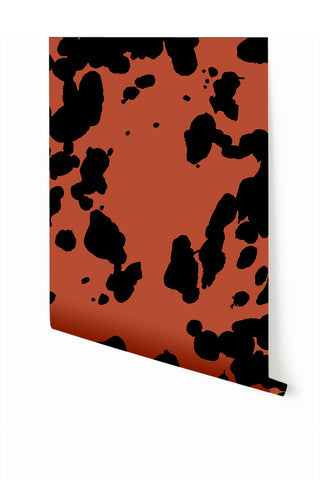 Bovine© Wallpaper in Brick + Black