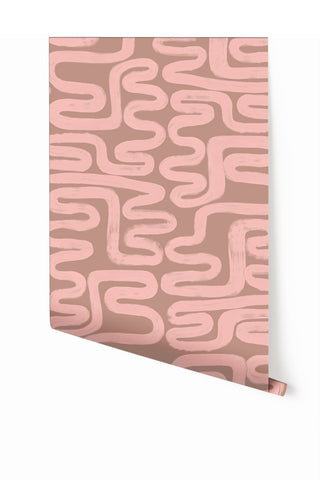 Azteca© Wallpaper in Cactus Blossom