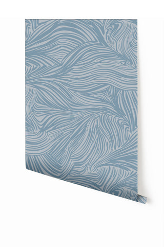 Hay Bale© Wallpaper in Cornflower