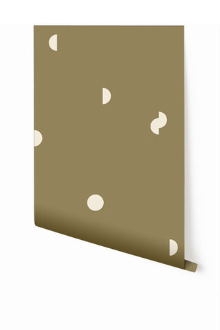 Mezzaluna© Wallpaper in Turtle + Cremé