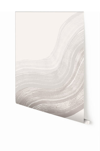 Sediment #4© Mural Wallpaper in Creamy Grey