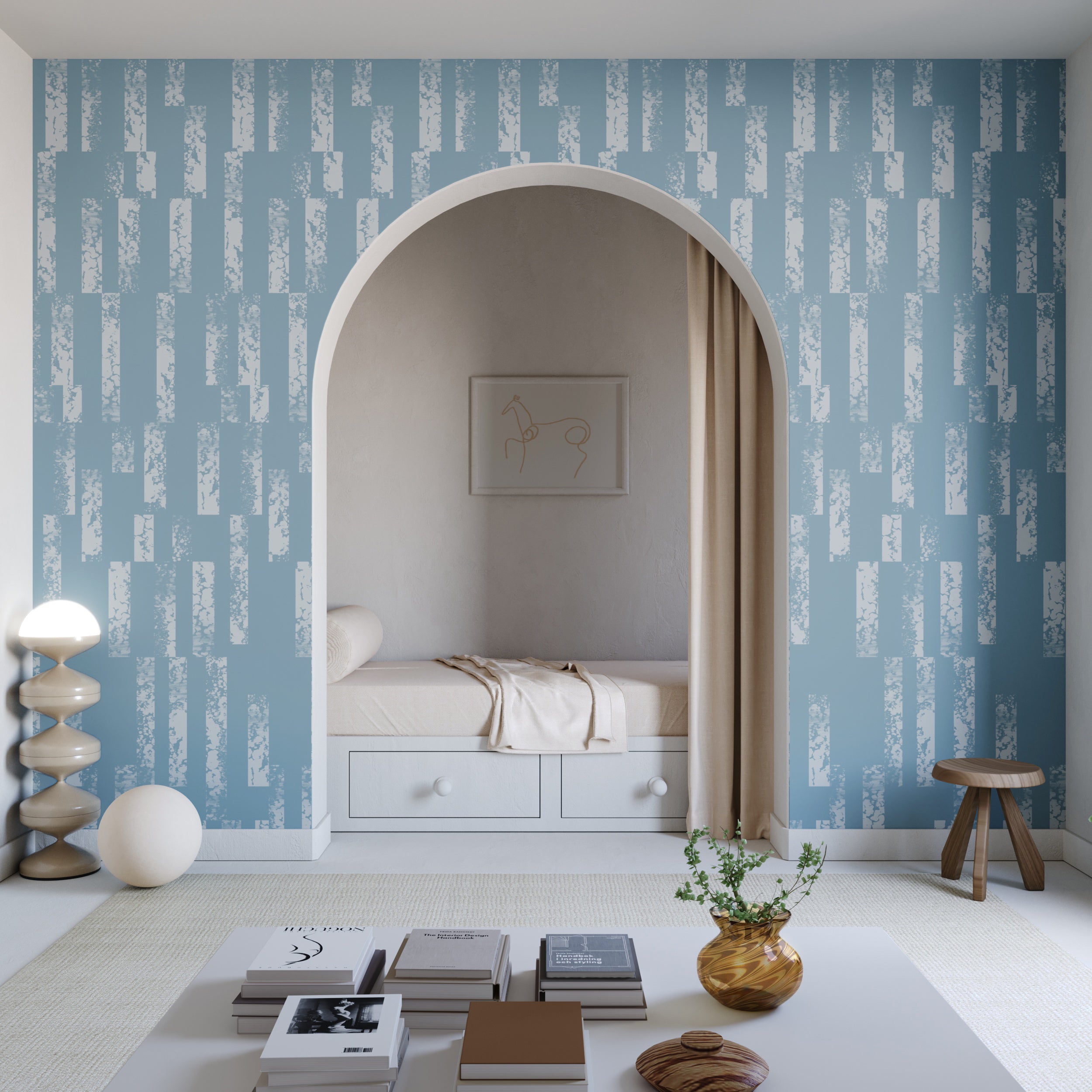 Corral© Wallpaper in Cornflower