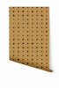Dotted Line© Wallpaper in Mustard
