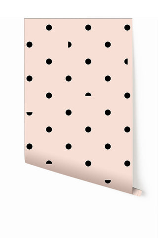 Pretty Woman© Wallpaper in Flamingo + Black