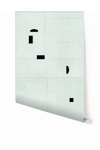 Geometrico© Wallpaper in Blue + Black