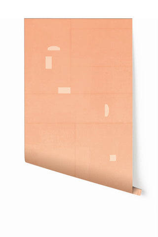 Geometrico© Wallpaper in Peachy