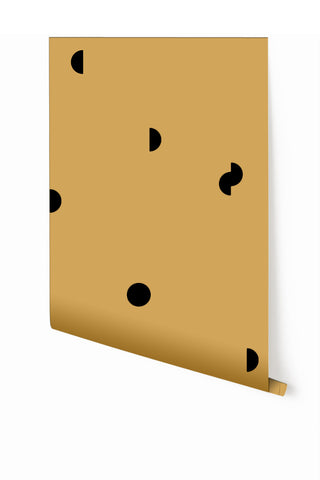 Mezzaluna© Wallpaper in Golden Girl + Black