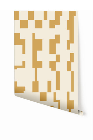 Mainframe© Wallpaper in Golden Girl + Cremé