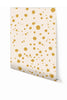 Ink Drop© Wallpaper in Mustard