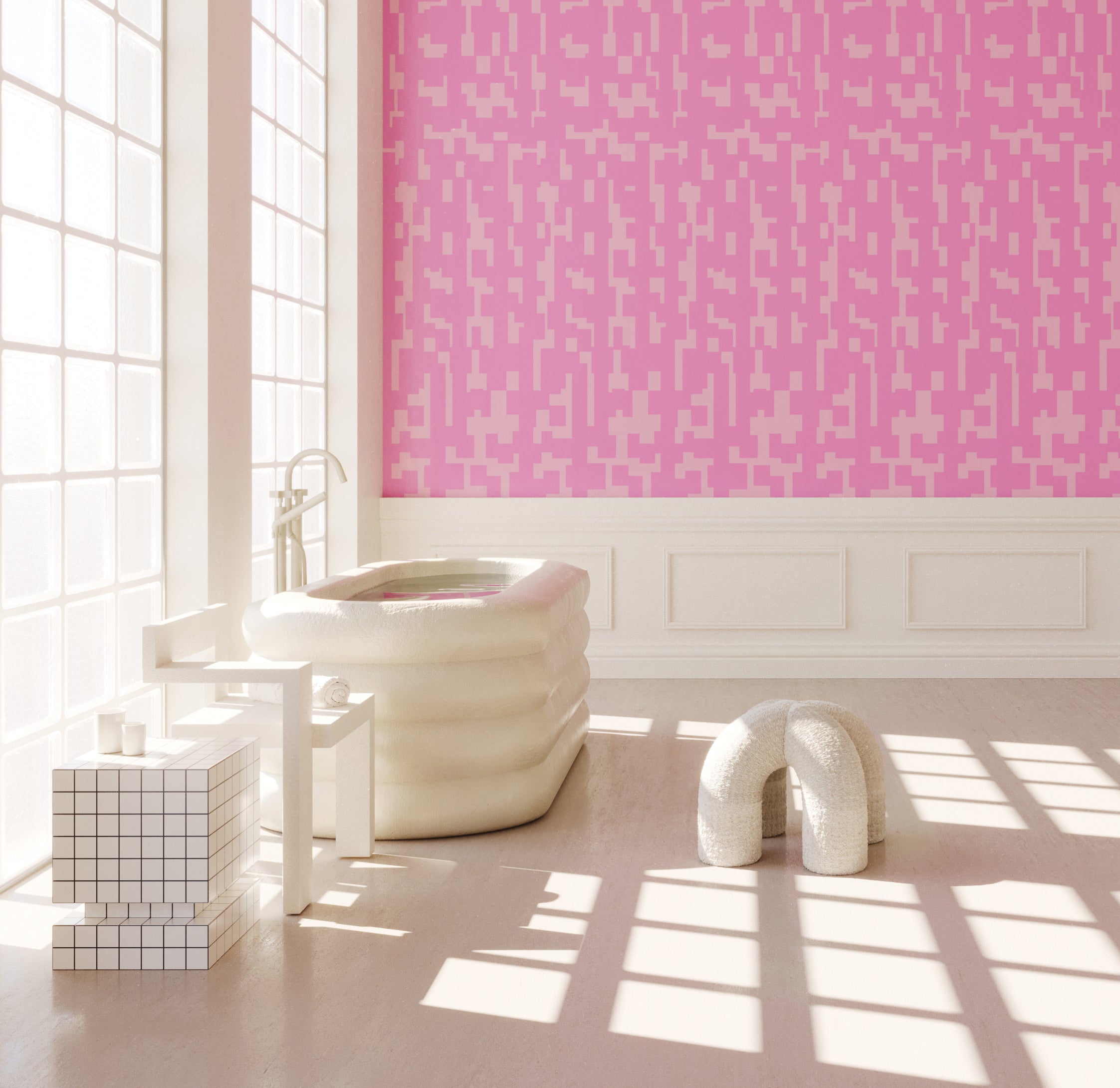 Mainframe© Wallpaper in Pretty in Pink