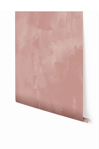 Rock Steady© Mural Wallpaper in Mauve