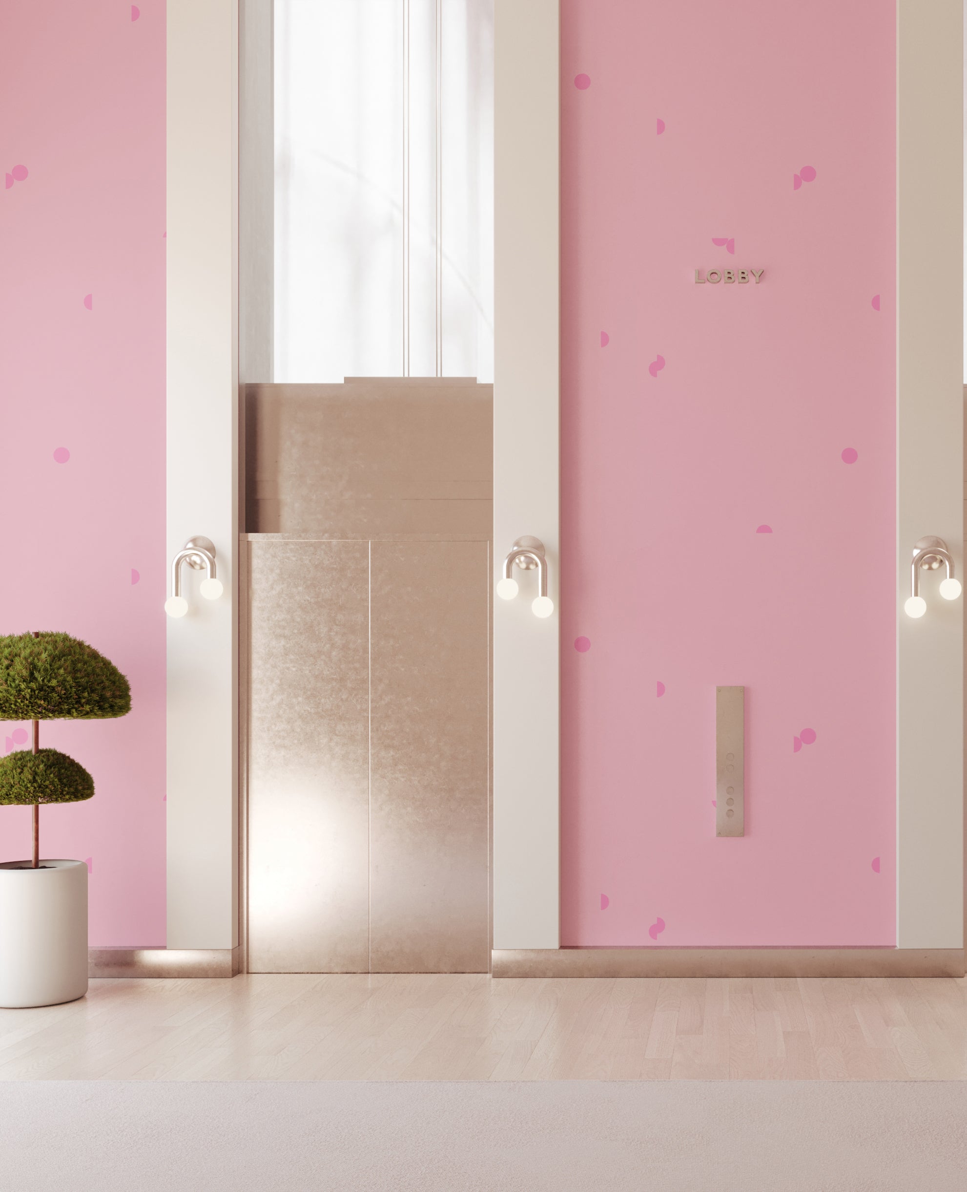 Mezzaluna© Wallpaper in Pretty in Pink