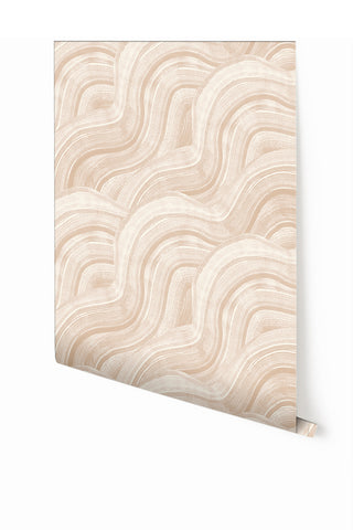 Sediment #2© Wallpaper in Almond