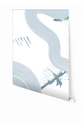 Untamed© Mural Wallpaper in Pale Blue