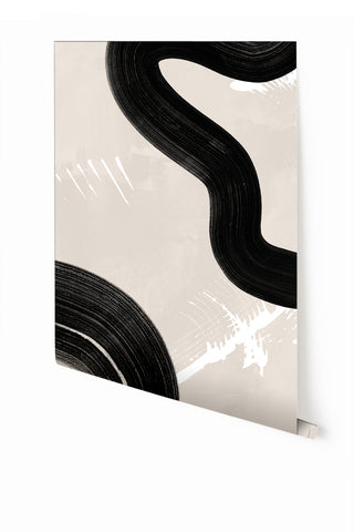 Untamed© Mural Wallpaper in Pebble