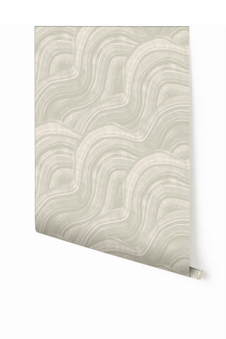 Sediment #2© Wallpaper in Pistachio