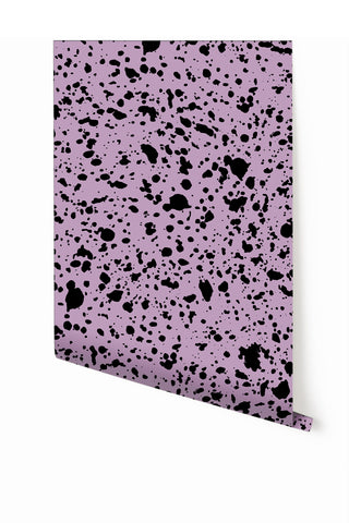 Appaloosa© Mural Wallpaper in Purple + Black