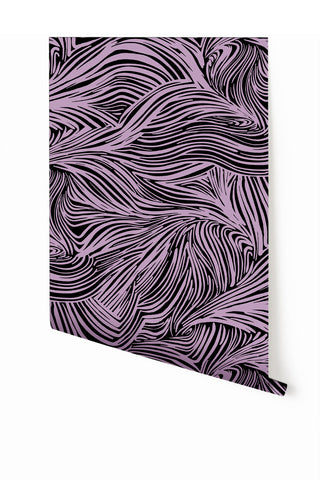 Hay Bale© Wallpaper in Purple + Black