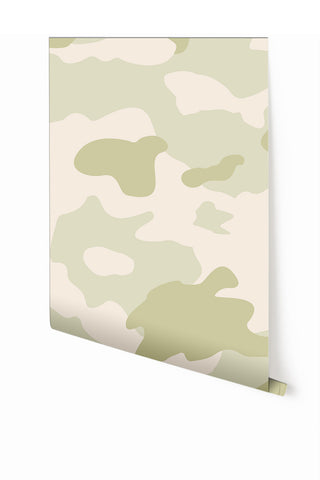 Camo© Wallpaper in Pea