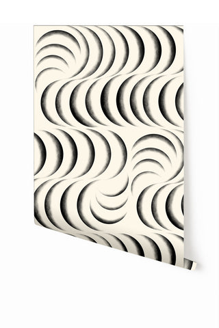 Petite Coque© Wallpaper in Black + Cremé