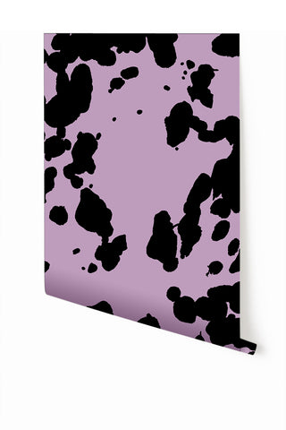 Bovine© Wallpaper in Purple + Black