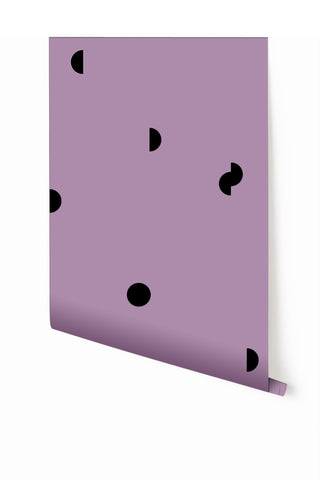 Mezzaluna© Wallpaper in Purple Rain + Black