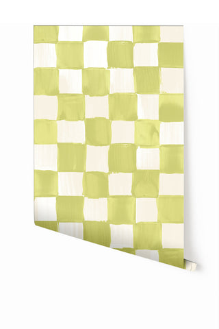 Quadrata© Wallpaper in Kiwi