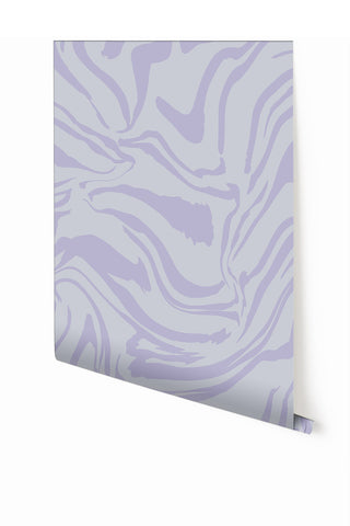 Primal© Mural Wallpaper in Silver Mist