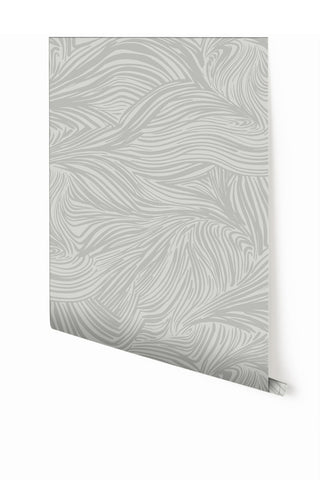 Hay Bale© Wallpaper in Sky Grey