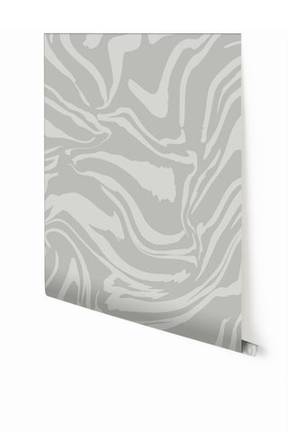 Primal© Mural Wallpaper in Sky Grey