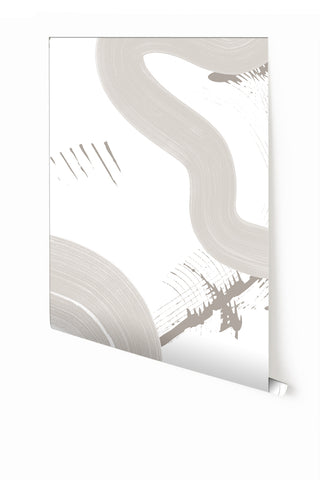 Untamed© Mural Wallpaper in Soft Grey