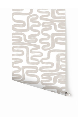 Azteca© Wallpaper in Soft Grey