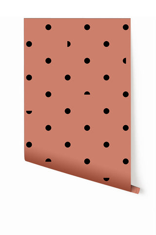 Pretty Woman© Wallpaper in Strawberry Kiss + Black