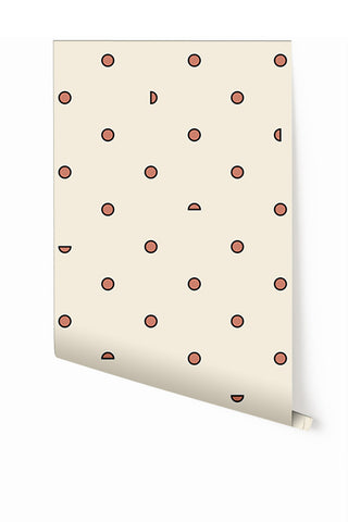 Pretty Woman© Wallpaper in Strawberry Kiss + Cremé