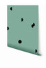 Mezzaluna© Wallpaper in Teal + Black