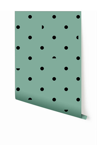 Pretty Woman© Wallpaper in Teal + Black