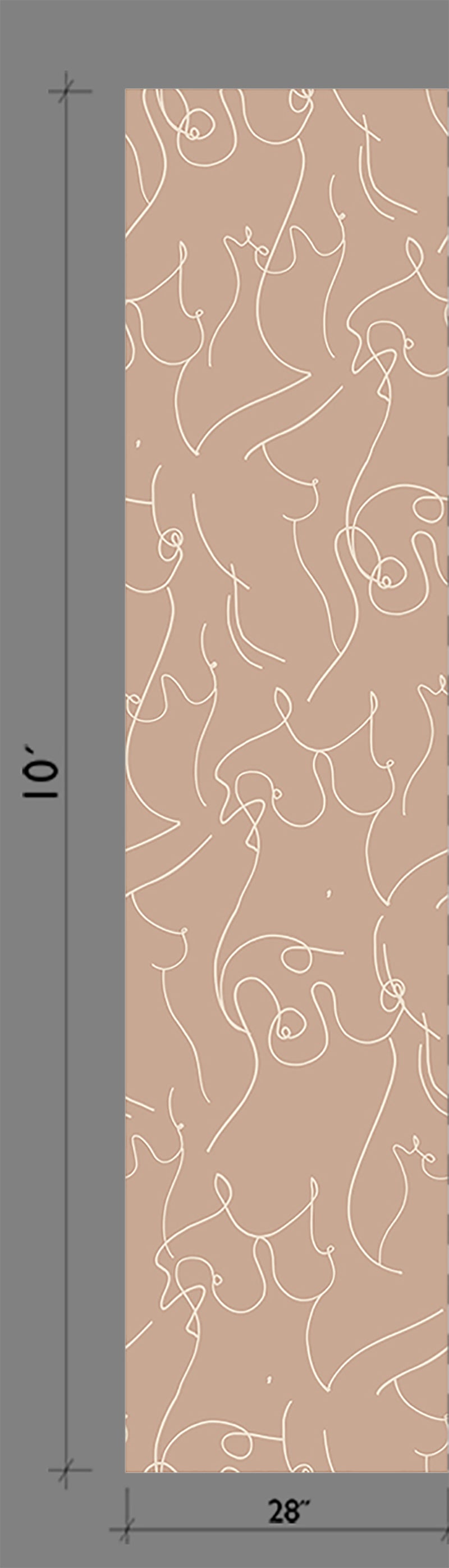 Bosom© Wallpaper in Dusty Rose