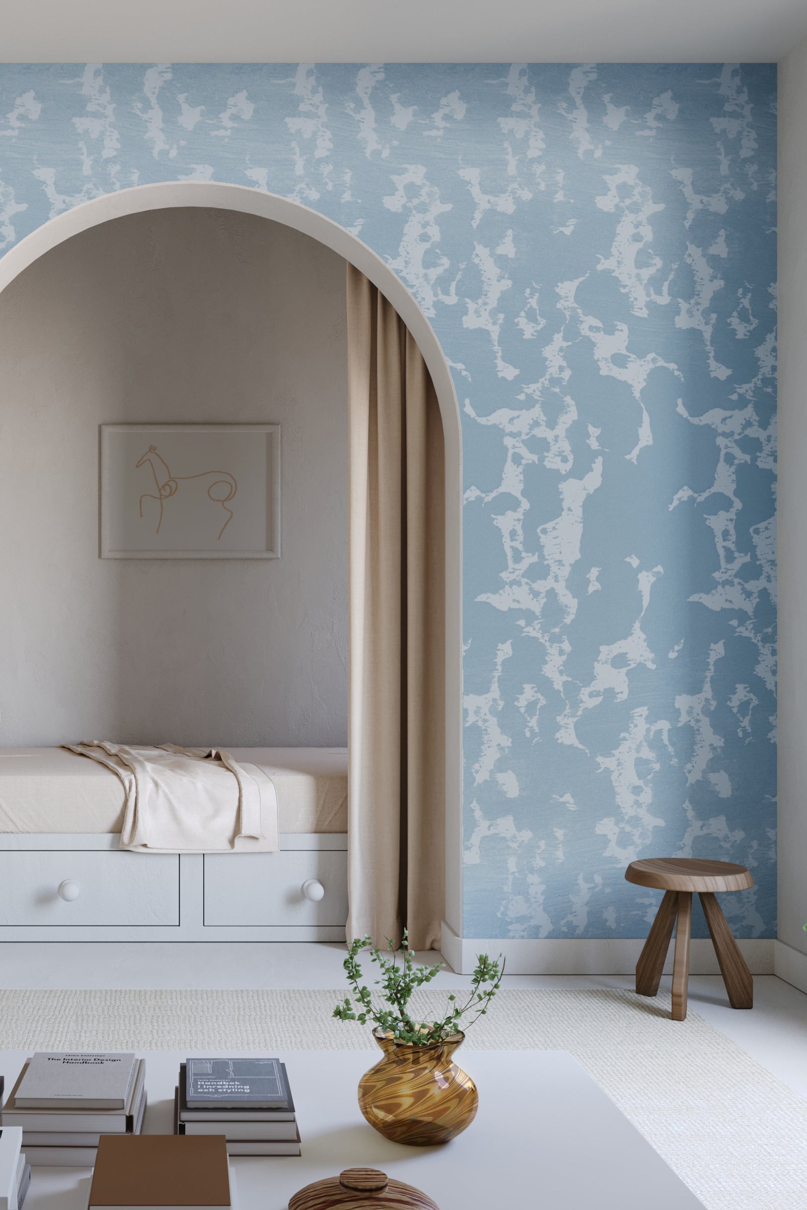 Tumbleweed© Wallpaper in Cornflower