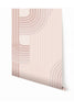 Raceway© Wallpaper in Blush