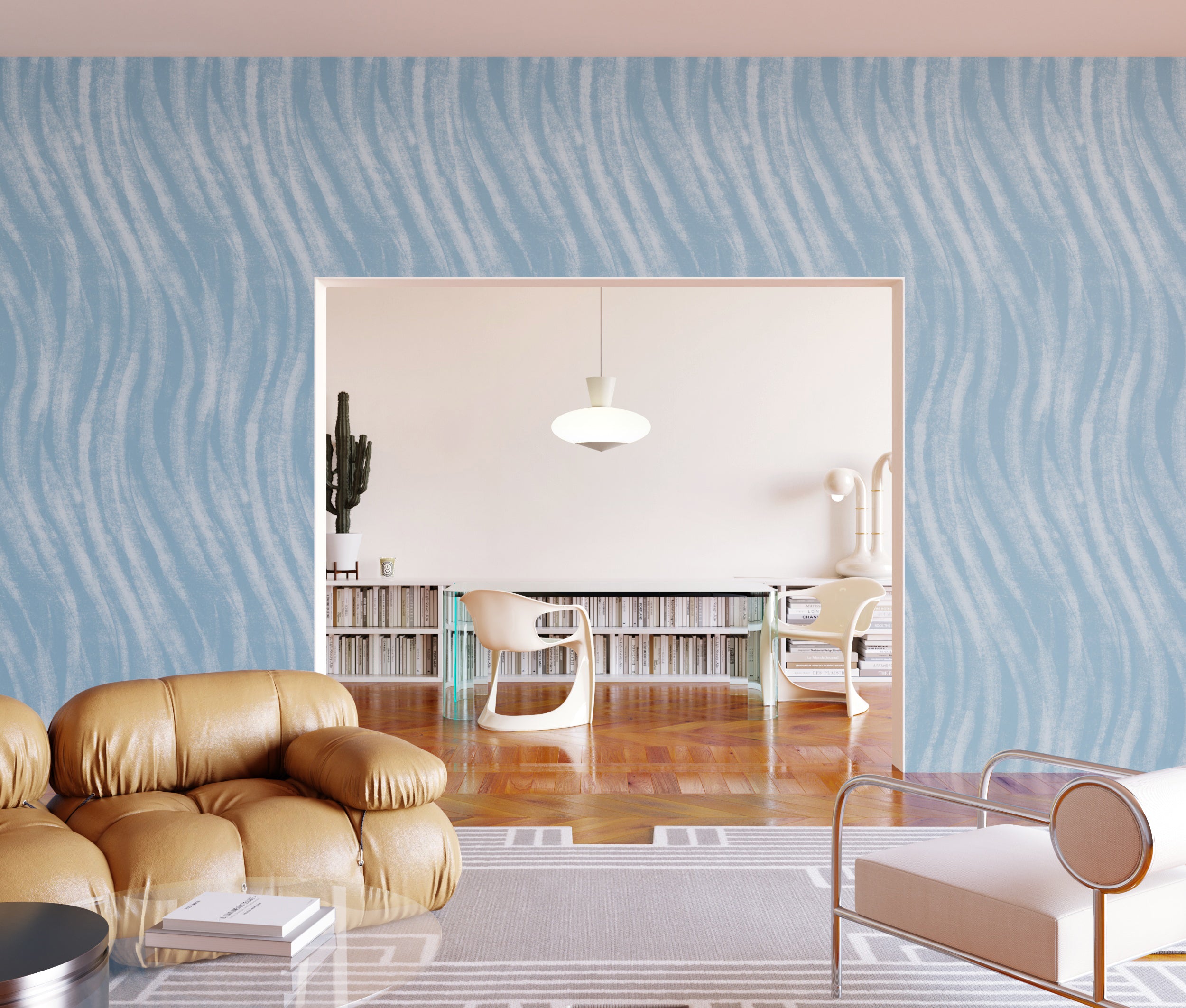 Western Trail© Wallpaper in Cornflower