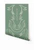 Side Saddle© Wallpaper in Aloe