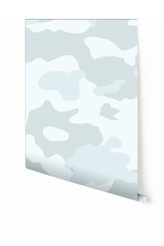 Camo© Wallpaper in Baby Blue
